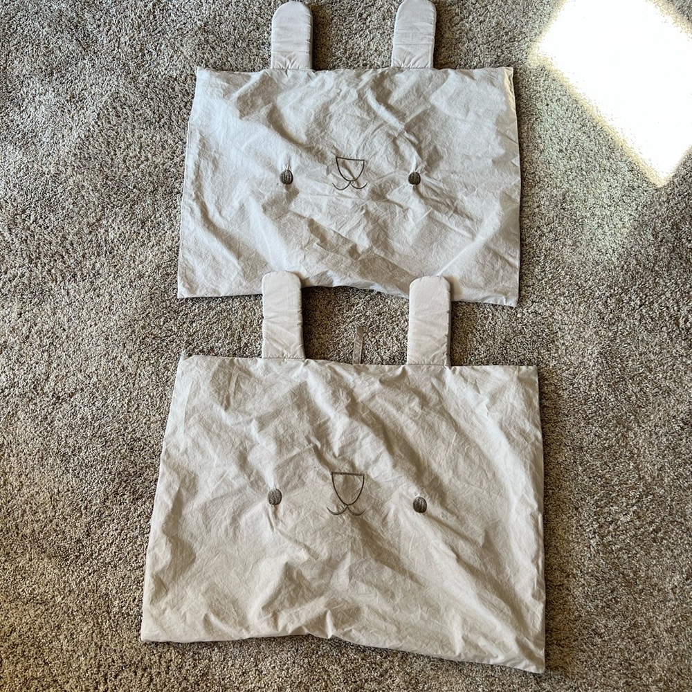 Two Land of Nod Bunny Pillow Shams